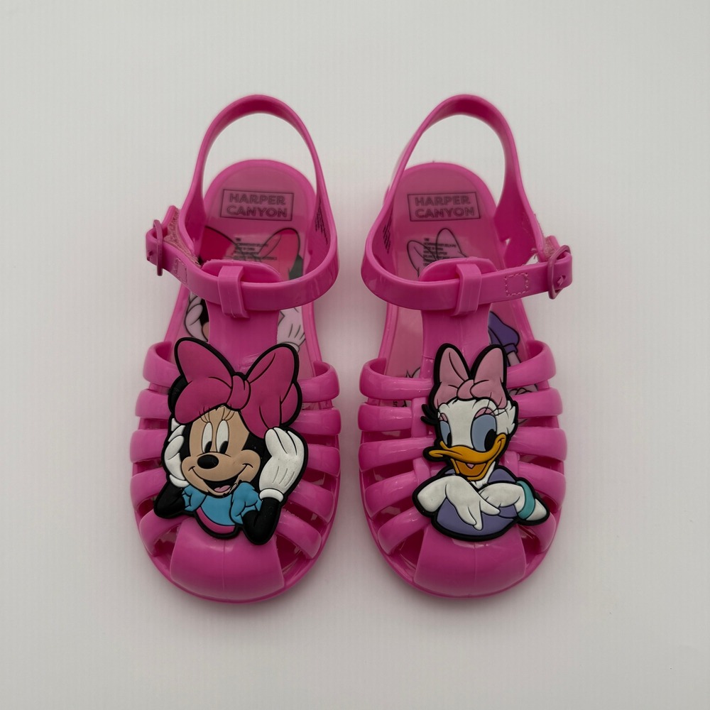 Harper Canyon Disney Minnie Mouse Daisy Duck Pink Jelly Sandals Girls Size 10M